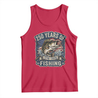 Vintage 250 Years Of Fishing Tank Top Patriotic Angler