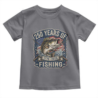 Vintage 250 Years Of Fishing Toddler T Shirt Patriotic Angler