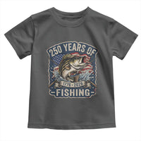 Vintage 250 Years Of Fishing Toddler T Shirt Patriotic Angler