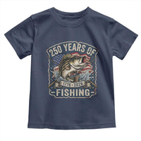 Vintage 250 Years Of Fishing Toddler T Shirt Patriotic Angler