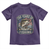 Vintage 250 Years Of Fishing Toddler T Shirt Patriotic Angler