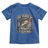 Vintage 250 Years Of Fishing Toddler T Shirt Patriotic Angler