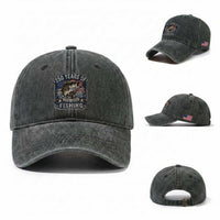 Vintage 250 Years Of Fishing Washed Cotton Baseball Cap Patriotic Angler