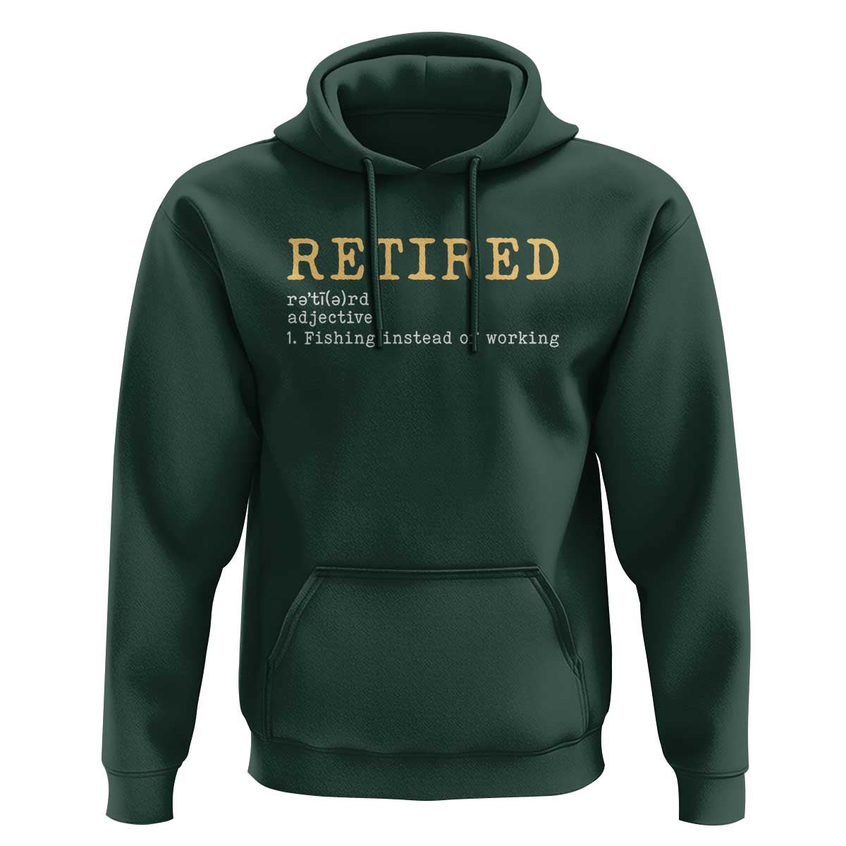 Retired Definition Fishing Hoodie Funny Retirement Fisherman Gift