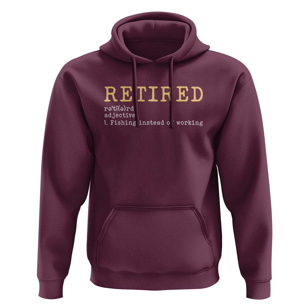 Retired Definition Fishing Hoodie Funny Retirement Fisherman Gift