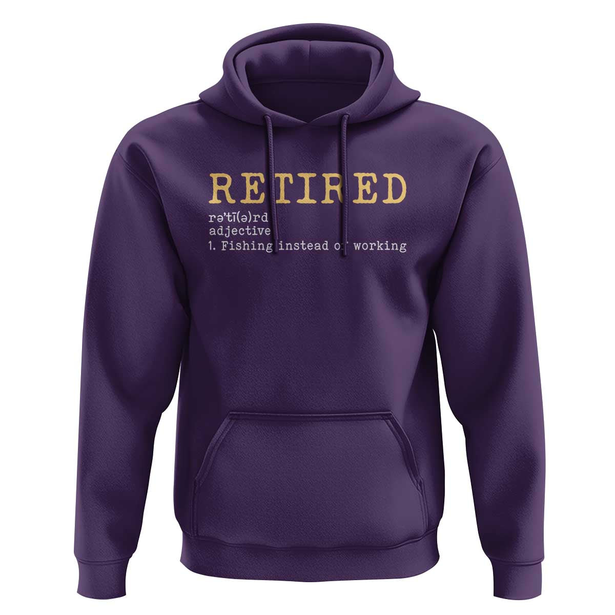 Retired Definition Fishing Hoodie Funny Retirement Fisherman Gift