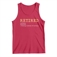 Retired Definition Fishing Tank Top Funny Retirement Fisherman Gift