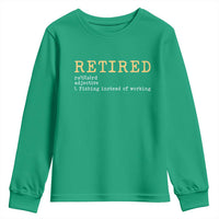 Retired Definition Fishing Youth Sweatshirt Funny Retirement Fisherman Gift