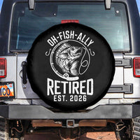 Officially Retired Est 2026 Fishing Spare Tire Cover Funny Fishing Retirement Gift