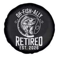 Officially Retired Est 2026 Fishing Spare Tire Cover Funny Fishing Retirement Gift