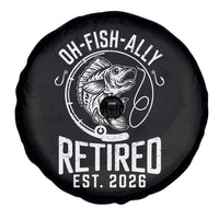 Officially Retired Est 2026 Fishing Spare Tire Cover Funny Fishing Retirement Gift