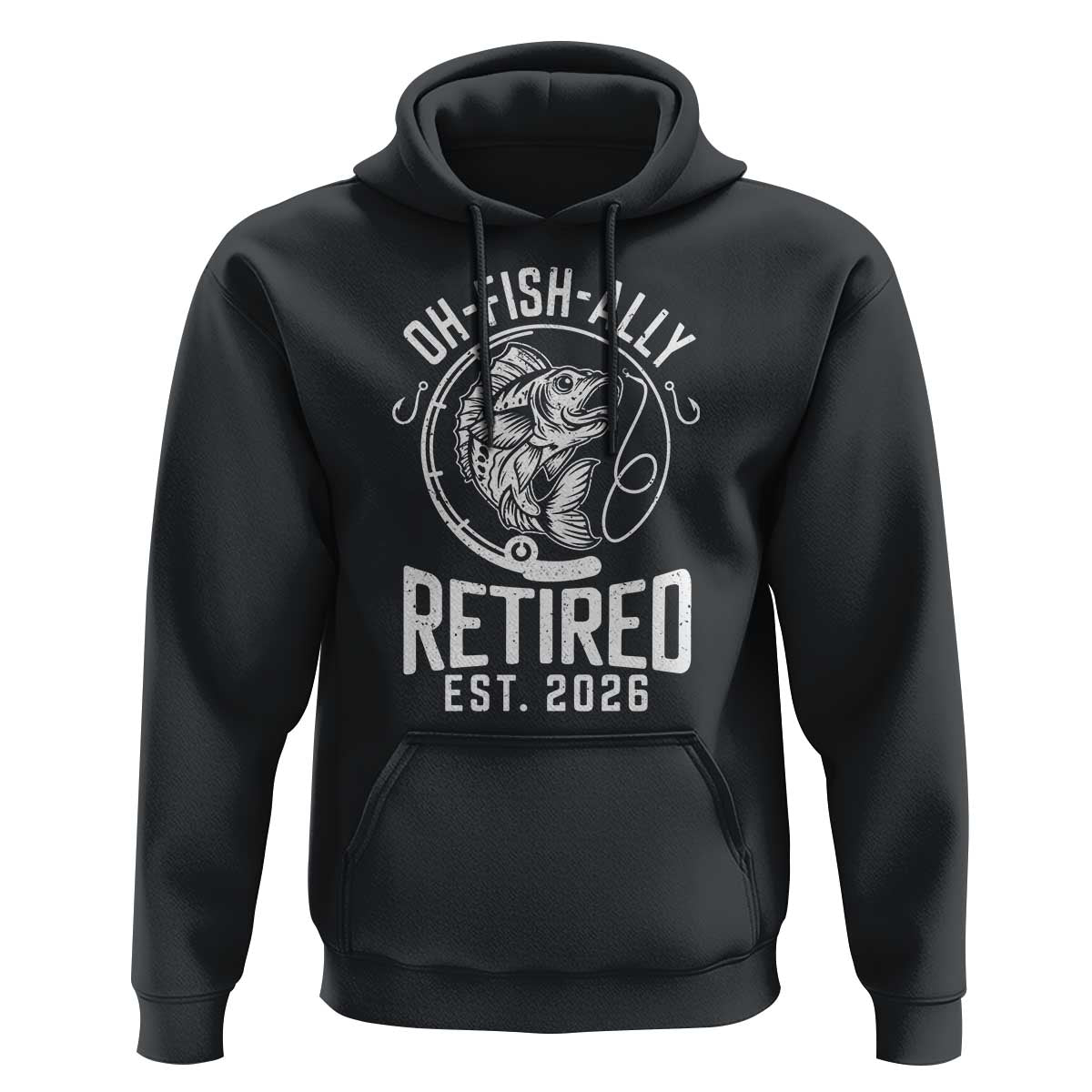 Officially Retired Est 2026 Fishing Hoodie Funny Fishing Retirement Gift