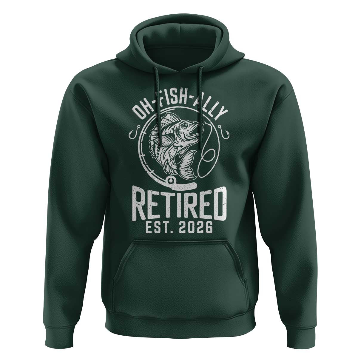 Officially Retired Est 2026 Fishing Hoodie Funny Fishing Retirement Gift