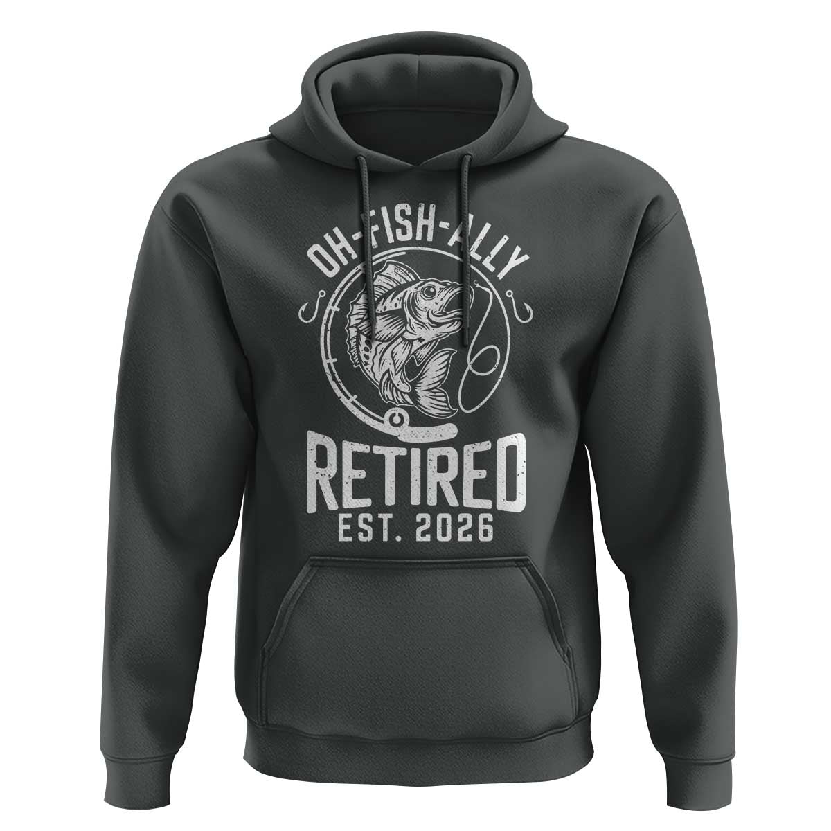 Officially Retired Est 2026 Fishing Hoodie Funny Fishing Retirement Gift