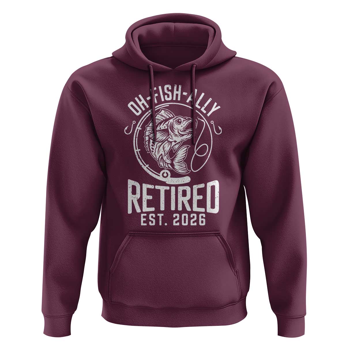 Officially Retired Est 2026 Fishing Hoodie Funny Fishing Retirement Gift