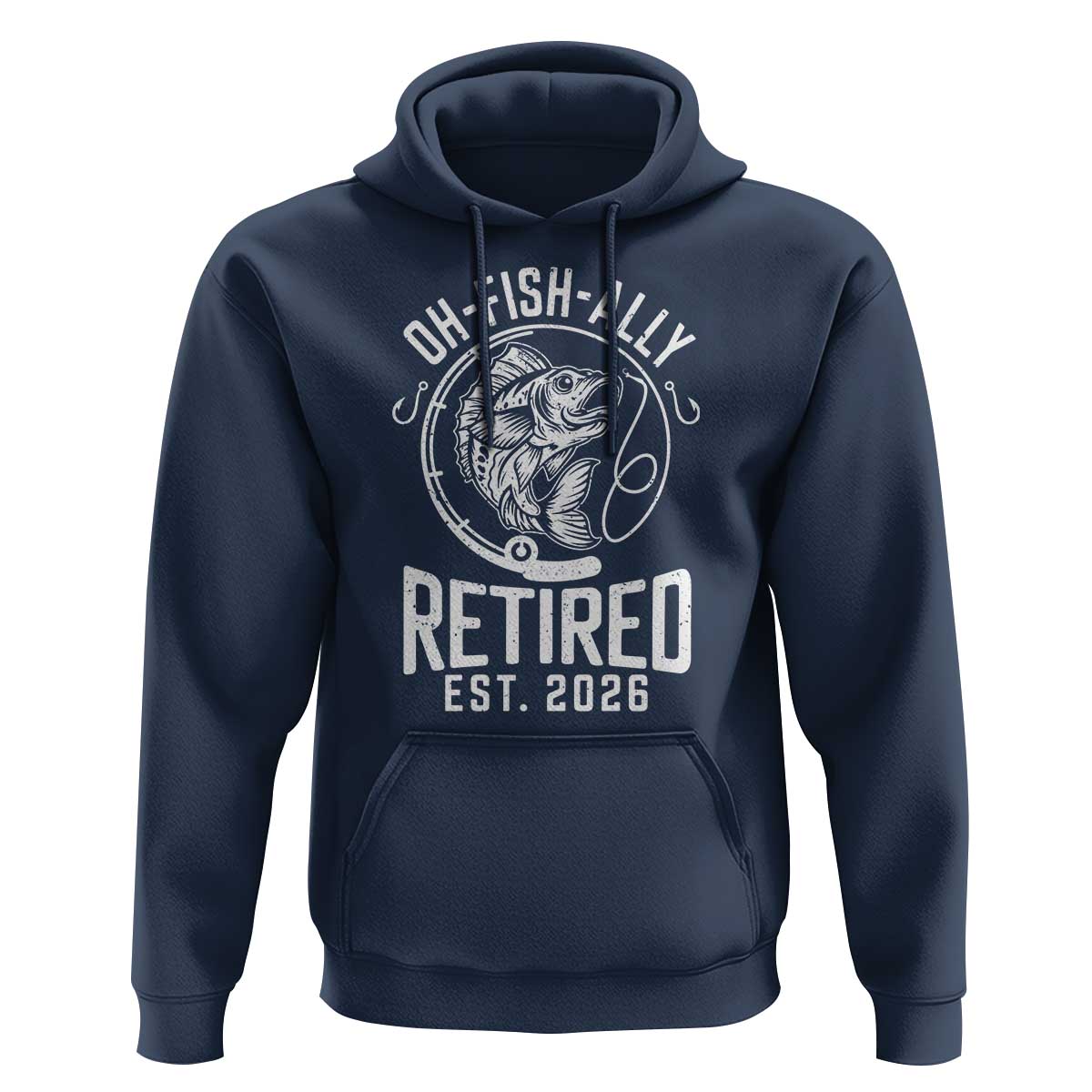Officially Retired Est 2026 Fishing Hoodie Funny Fishing Retirement Gift