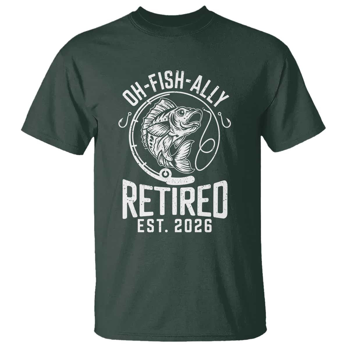 Officially Retired Est 2026 Fishing T Shirt Funny Fishing Retirement Gift
