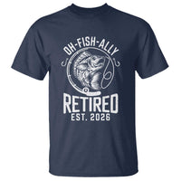 Officially Retired Est 2026 Fishing T Shirt Funny Fishing Retirement Gift