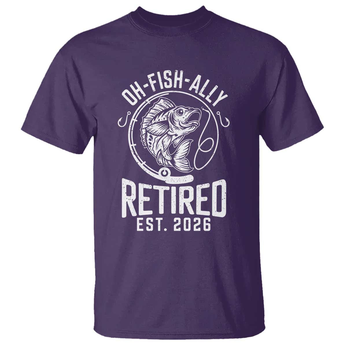 Officially Retired Est 2026 Fishing T Shirt Funny Fishing Retirement Gift