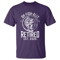 Officially Retired Est 2026 Fishing T Shirt Funny Fishing Retirement Gift