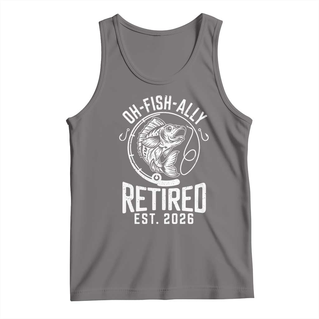 Officially Retired Est 2026 Fishing Tank Top Funny Fishing Retirement Gift