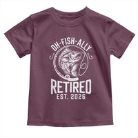 Officially Retired Est 2026 Fishing Toddler T Shirt Funny Fishing Retirement Gift
