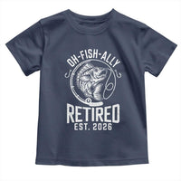 Officially Retired Est 2026 Fishing Toddler T Shirt Funny Fishing Retirement Gift