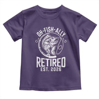 Officially Retired Est 2026 Fishing Toddler T Shirt Funny Fishing Retirement Gift
