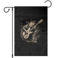 Vintage Trout Playing Guitar Garden Flag Funny Fishing Musician Gift