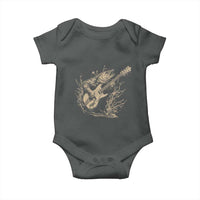 Vintage Trout Playing Guitar Baby Onesie Funny Fishing Musician Gift