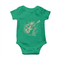 Vintage Trout Playing Guitar Baby Onesie Funny Fishing Musician Gift