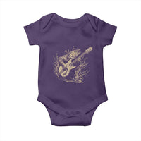 Vintage Trout Playing Guitar Baby Onesie Funny Fishing Musician Gift