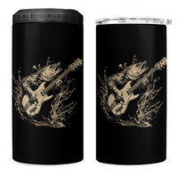 Vintage Trout Playing Guitar 4 in 1 Can Cooler Tumbler Funny Fishing Musician Gift