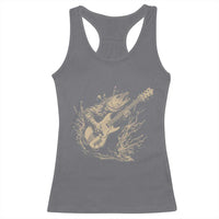 Vintage Trout Playing Guitar Racerback Tank Top Funny Fishing Musician Gift
