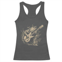 Vintage Trout Playing Guitar Racerback Tank Top Funny Fishing Musician Gift