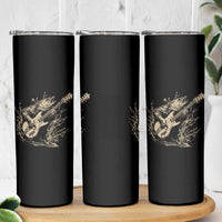 Vintage Trout Playing Guitar Skinny Tumbler Funny Fishing Musician Gift