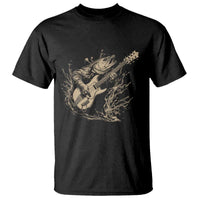 Vintage Trout Playing Guitar T Shirt Funny Fishing Musician Gift