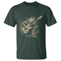 Vintage Trout Playing Guitar T Shirt Funny Fishing Musician Gift