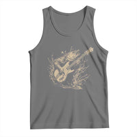 Vintage Trout Playing Guitar Tank Top Funny Fishing Musician Gift
