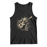 Vintage Trout Playing Guitar Tank Top Funny Fishing Musician Gift