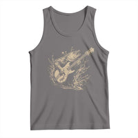 Vintage Trout Playing Guitar Tank Top Funny Fishing Musician Gift