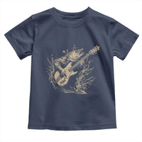 Vintage Trout Playing Guitar Toddler T Shirt Funny Fishing Musician Gift