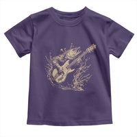 Vintage Trout Playing Guitar Toddler T Shirt Funny Fishing Musician Gift