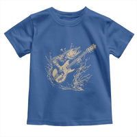 Vintage Trout Playing Guitar Toddler T Shirt Funny Fishing Musician Gift