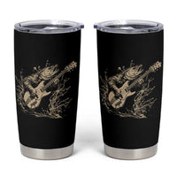 Vintage Trout Playing Guitar Tumbler Cup Funny Fishing Musician Gift