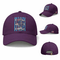 Patriotic Striped Bass Fishing Skeleton Baseball Cap USA Flag Angler Gift