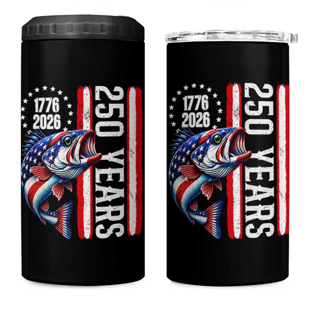 Vintage USA 250th Anniversary Crawfish Patriotic Gift 4 in 1 Can Cooler Tumbler