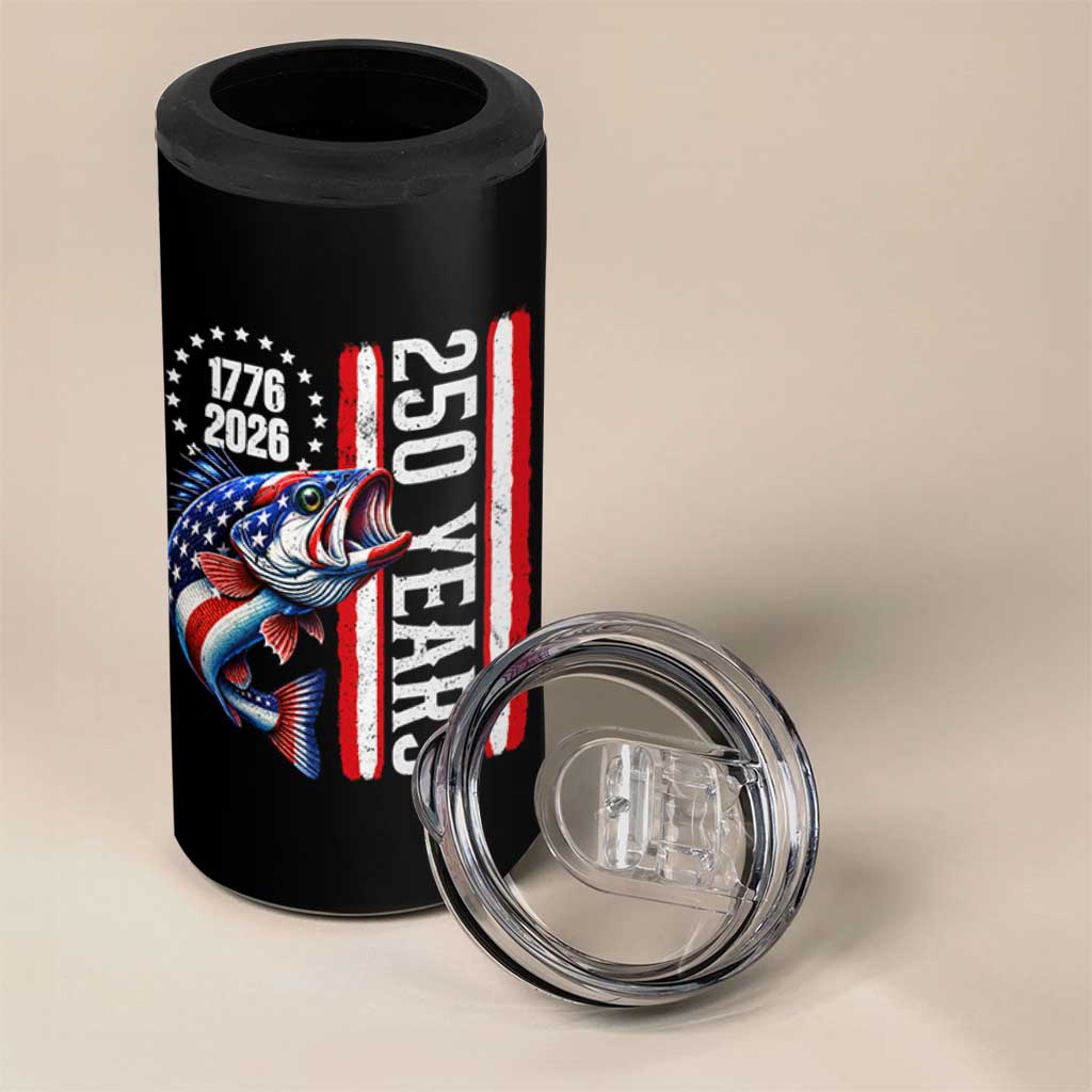 Vintage USA 250th Anniversary Crawfish Patriotic Gift 4 in 1 Can Cooler Tumbler