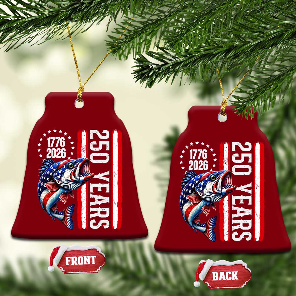 Vintage USA 250th Anniversary Crawfish Patriotic Gift Ceramic Ornament