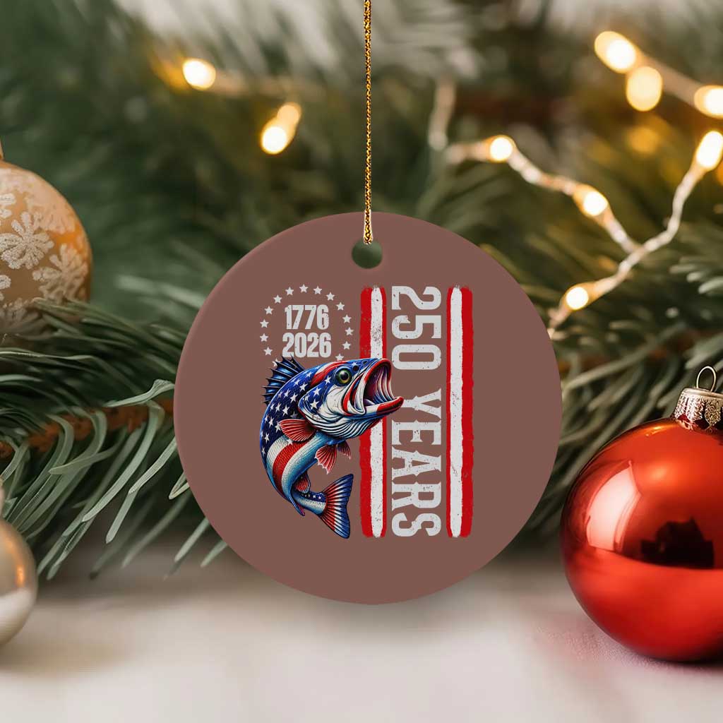 Vintage USA 250th Anniversary Crawfish Patriotic Gift Ceramic Ornament
